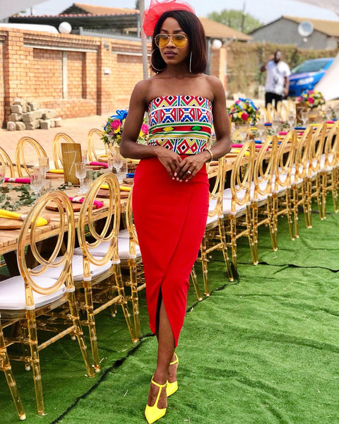 Davishing Red Skirt