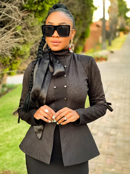 Lady Blaque Peplum Bow Top