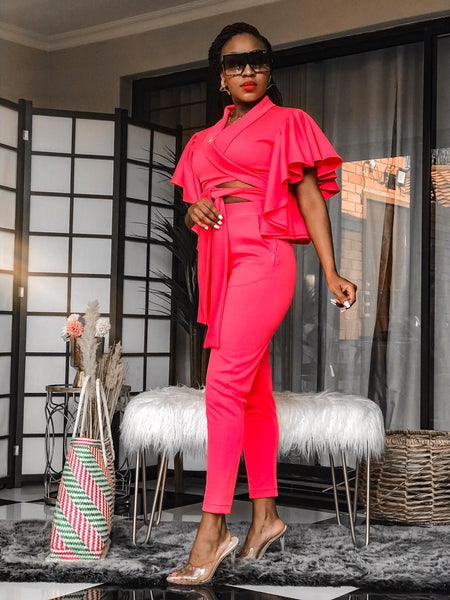 Ruby Pink Ruffle Set