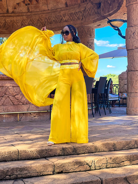 Bumblebee Yellow Kimono Top