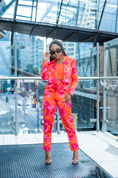 Boxy Printed Blazer