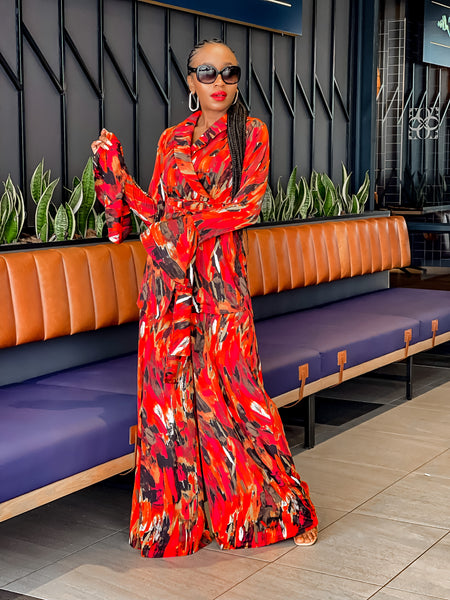 Golden Gate Orange Amni Print Pants